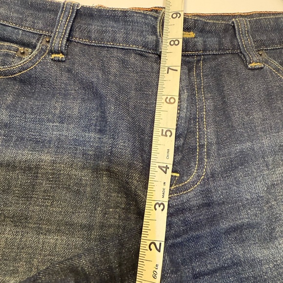 J. Crew Factory Stretch Hipslung Dark Blue Denim Women's Shorts Cuffed S10 EUC - Picture 4 of 14